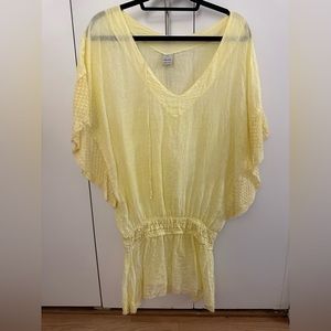Sunday st barths beach cover up in yellow